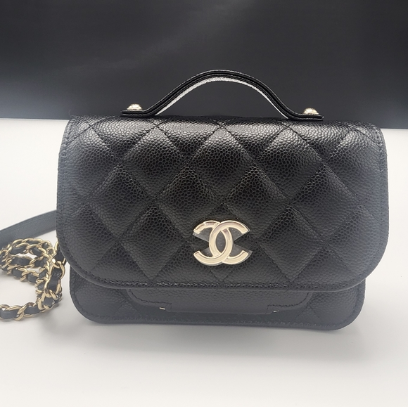 Brand new 23P authentic Chanel business affinity clutch with chain - Picture 15 of 17